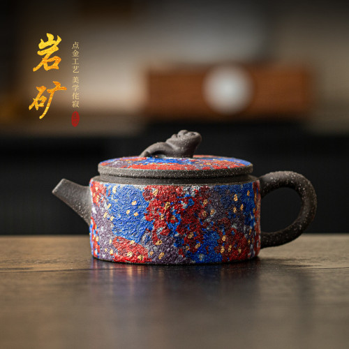 林厚堂大師巖礦手工粗陶功夫茶具茶壺復古泡茶器禮盒裝手工過濾壺