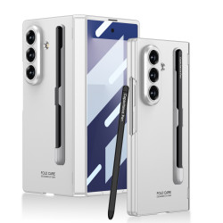 適用三星zfold7折曡手機殼創意磨砂筆槽商務磁吸手機保護套