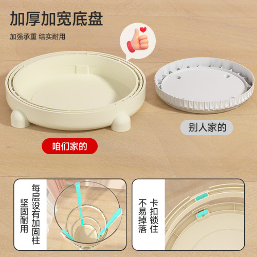 友耐毛絨娃娃收納桶家用防塵大容量可移動公仔儲物桶帶輪玩具收納