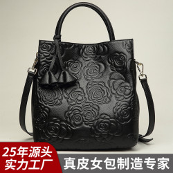 真皮女包2025新款手提包時尚大包頭層牛皮單肩斜後背包