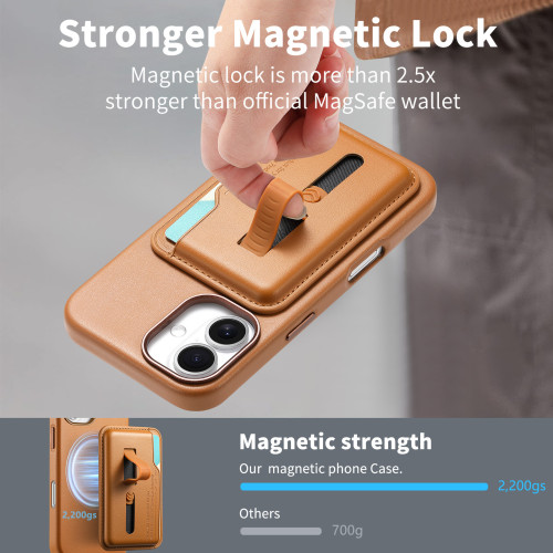 適用官方磁吸殼iPhone17矽膠伸縮手腕帶磁吸卡包蘋果16手機殼15套