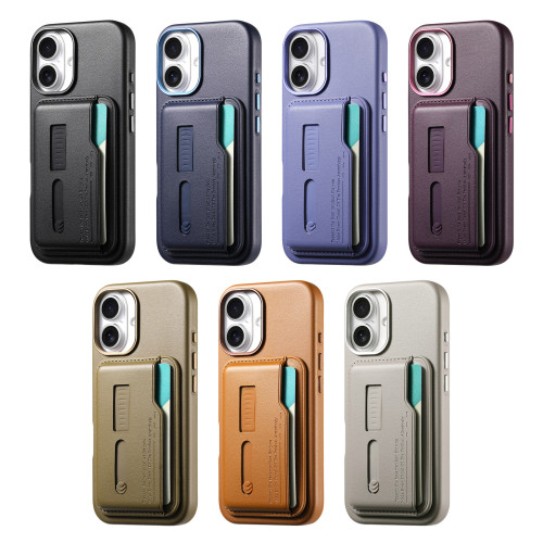 適用官方磁吸殼iPhone17矽膠伸縮手腕帶磁吸卡包蘋果16手機殼15套
