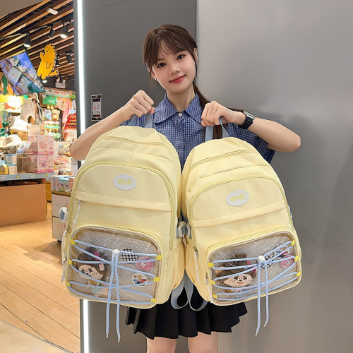 時尚波點可愛雙肩包二次元日系學生書包大容量初高中青春校園後背包