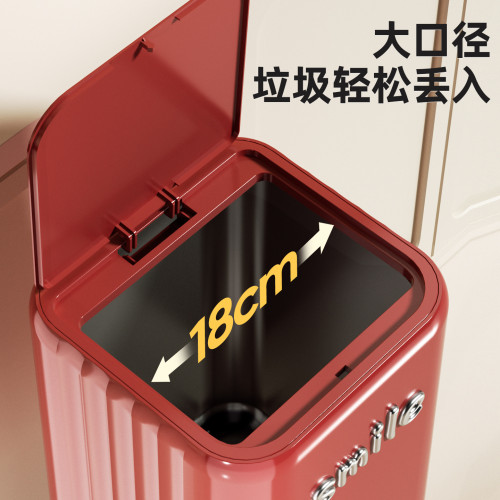 免彎腰高腳垃圾桶家用廚房高級感大號大容量帶滾輪按壓開蓋垃圾桶
