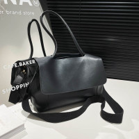 2025潮流新款時尚簡約設計流行純色洋氣大容量休閒單肩手提托特包