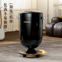 垃圾桶搖蓋家用客廳高顔值高腳垃圾筒大容量收納桶復古辦公室紙簍