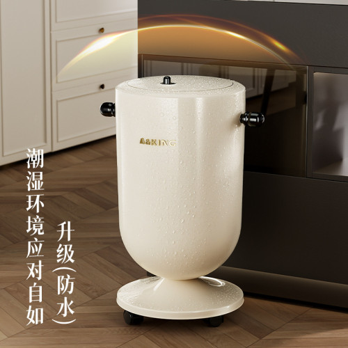 垃圾桶搖蓋家用客廳高顔值高腳垃圾筒大容量收納桶復古辦公室紙簍