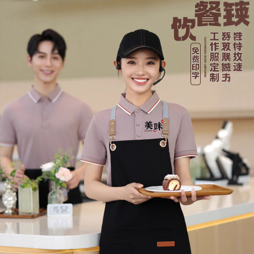 間色領時尚潮流休閒翻領短袖POLO衫 工作服T恤工衣夏季男