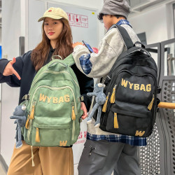 高顔值中高學生書包韓版時尚簡約電腦包戶外旅遊潮酷大容量雙肩包