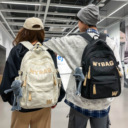 高顔值中高學生書包韓版時尚簡約電腦包戶外旅遊潮酷大容量雙肩包