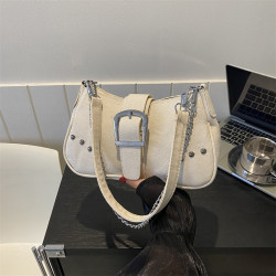 今年流行時尚韓版帆布包百搭ins鏈條單肩斜後背包2023早秋新款女包