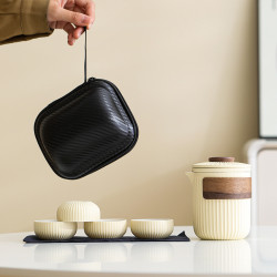 可攜式旅行茶具套裝一壺四杯戶外個人專用隨身陶瓷快客杯高級禮品