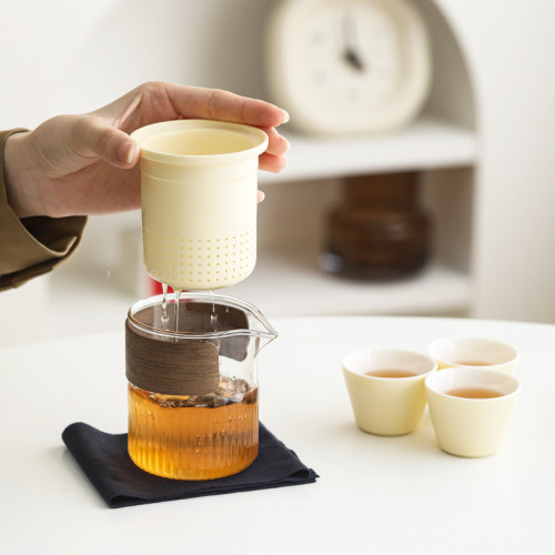 可攜式玻璃旅行茶具小套裝一壺三杯戶外旅遊隨身泡茶壺伴手禮 可攜式玻璃旅行茶具小套裝一壺三杯戶外旅遊隨身泡茶壺伴手禮