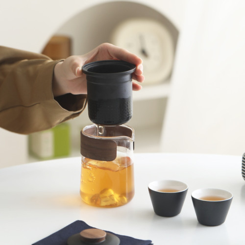 一壺三杯可攜式玻璃旅行茶具小套裝戶外個人專用隨身泡茶壺收納包 一壺三杯可攜式玻璃旅行茶具小套裝戶外個人專用隨身泡茶壺收納包