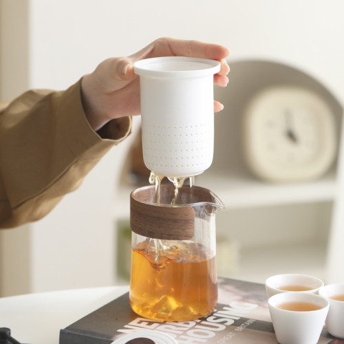 可攜式玻璃旅行茶具小套裝一壺四杯戶外隨身泡茶功夫茶杯禮品 可攜式玻璃旅行茶具小套裝一壺四杯戶外隨身泡茶功夫茶杯禮品