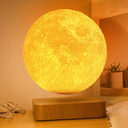 小夜燈3d月亮燈大號18CM磁懸浮月球燈浪漫創意禮品520磁懸浮科技