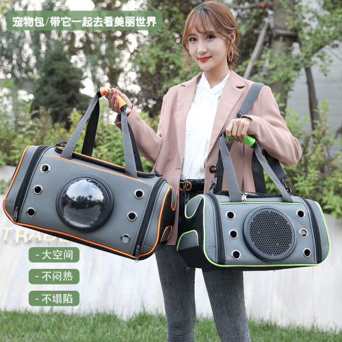 寵物外出可攜式狗包斜背女貓包可折曡拆洗小型犬狗後背包泰迪