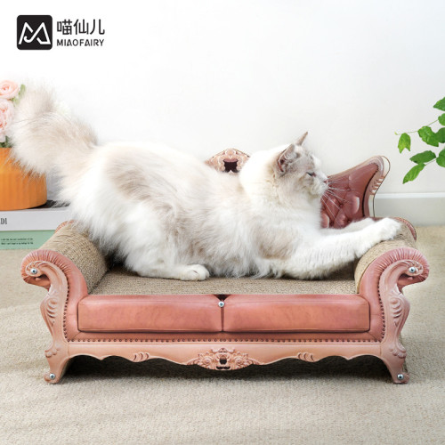 喵仙兒復古沙發瓦楞紙貓抓板貓窩一體可替換可拆卸磨爪貓玩具 喵仙兒復古沙發瓦楞紙貓抓板貓窩一體可替換可拆卸磨爪貓玩具