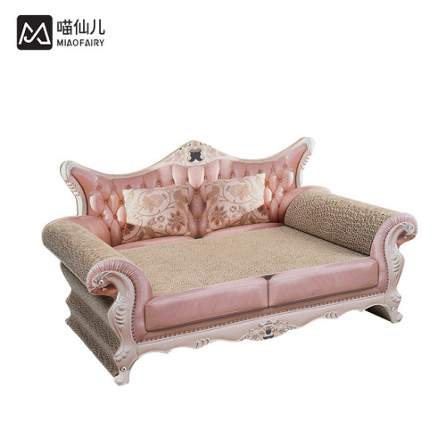 喵仙兒復古沙發瓦楞紙貓抓板貓窩一體可替換可拆卸磨爪貓玩具 喵仙兒復古沙發瓦楞紙貓抓板貓窩一體可替換可拆卸磨爪貓玩具