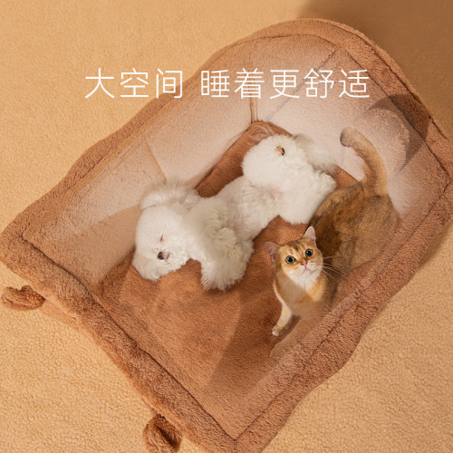 新款貓窩四季房子窩封閉式貓別墅可拆洗通用狗窩貓咪窩墊寵物用品