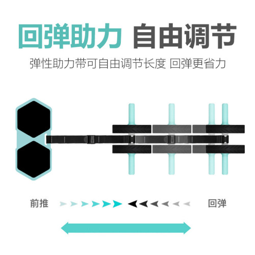 健腹輪健身多功能腹肌輪滾輪拉力繩家用室內訓練健腹器靜音健