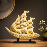 一帆風順帆船擺件創意輕奢客廳電視櫃辦公室招財裝飾開業喬遷禮品