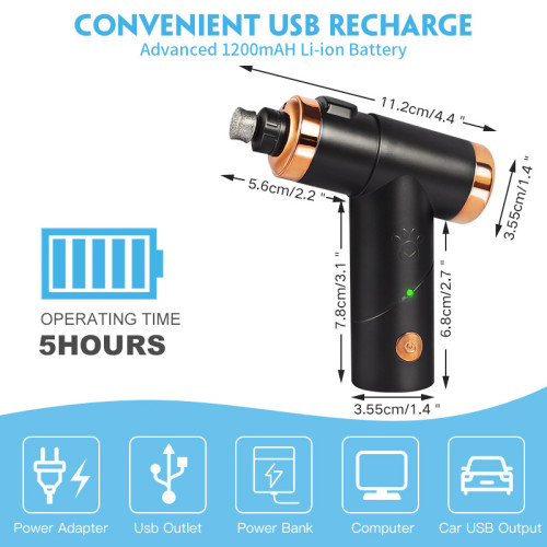 新款充電寵物指甲鉗狗指甲磨修甲器貓咪狗狗指甲剪電動寵物磨甲器
