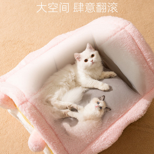 新款貓窩兔子門簾四季通用狗窩中小型犬封閉式可拆洗狗床寵物窩墊 新款貓窩兔子門簾四季通用狗窩中小型犬封閉式可拆洗狗床寵物窩墊