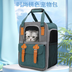 貓包外出可攜式雙肩後背包手提可折曡透氣不憋悶貓咪外出包寵物包