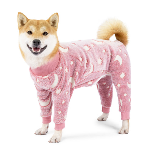 寵物衣服法蘭絨冬天狗狗衣服四腳全包家居服中保暖小型犬棉服