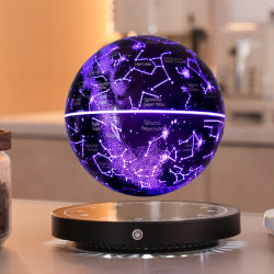 磁懸浮時鍾星球高級學生新奇禮物輕奢家居擺件發光小夜燈商務禮品