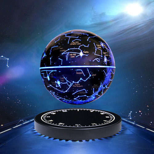 磁懸浮時鍾星球高級學生新奇禮物輕奢家居擺件發光小夜燈商務禮品