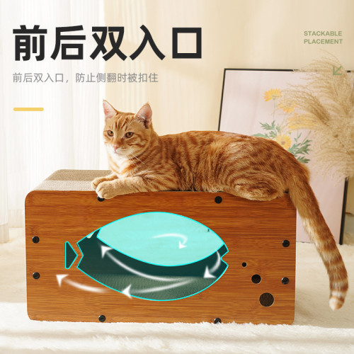 泡泡魚卡通貓咪可替換貓抓板貓窩雙層瓦楞紙貓抓板多用貓床抓板 泡泡魚卡通貓咪可替換貓抓板貓窩雙層瓦楞紙貓抓板多用貓床抓板