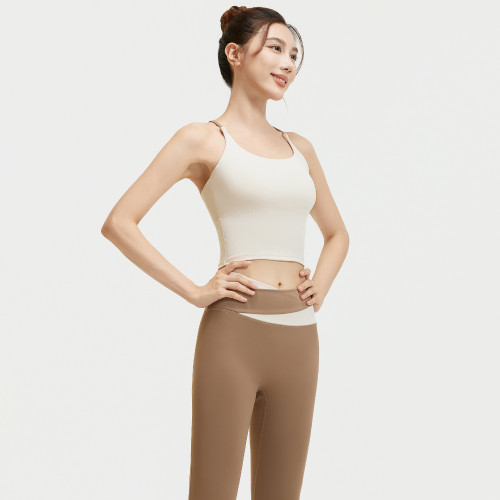 聚衣堂裸感透氣運動內衣女高彈一體式文胸運動健身瑜伽背心