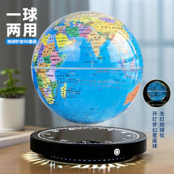 磁懸浮8寸20cm自轉大號AR地球儀彩光白光家居商務禮品地球儀擺件