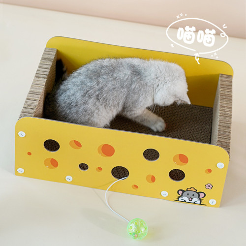 喵仙兒奶酪貓抓板萌趣卡通瓦楞紙貓咪抓板可替換瓦楞紙抓板貓窩 喵仙兒奶酪貓抓板萌趣卡通瓦楞紙貓咪抓板可替換瓦楞紙抓板貓窩