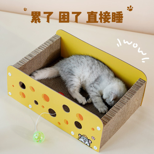 喵仙兒奶酪貓抓板萌趣卡通瓦楞紙貓咪抓板可替換瓦楞紙抓板貓窩 喵仙兒奶酪貓抓板萌趣卡通瓦楞紙貓咪抓板可替換瓦楞紙抓板貓窩
