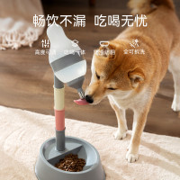 寵物節節高立式飲水喂食器一體狗狗碗貓咪自動防打繙可調節飲水器