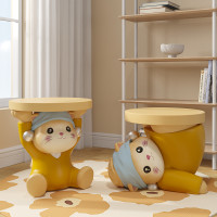 哇屋原創設計珍珠貓凳子沙發旁客廳落地擺件裝飾品兒童入戶換鞋凳