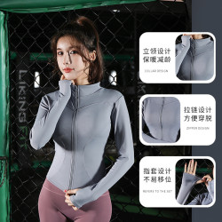 lulu瑜伽服夏季女上衣高彈運動健身服顯瘦速乾緊身高級感外套防曬