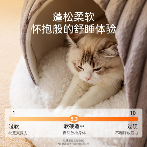 秋冬季貓咪北極雪屋貓窩保暖加厚南瓜窩狗狗封閉式防風寵物房子窩