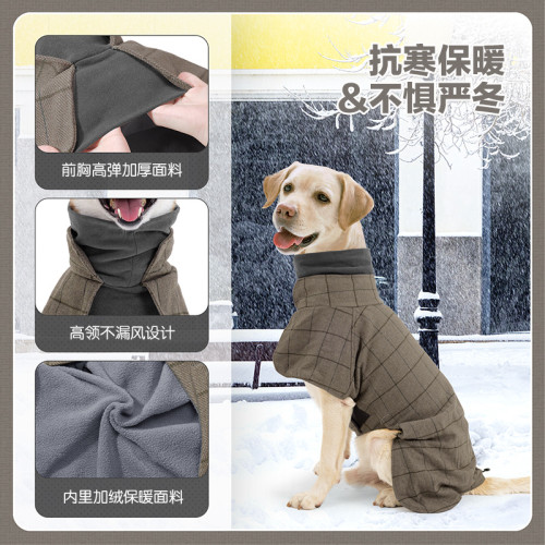 新款寵物衣服秋冬狗狗棉服英倫紳士風衣冬季防寒保暖狗衣服