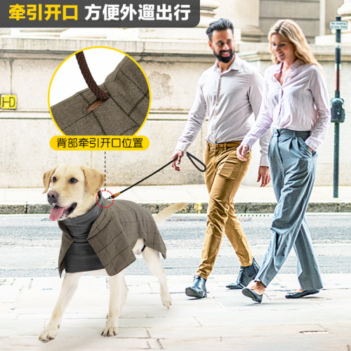 新款寵物衣服秋冬狗狗棉服英倫紳士風衣冬季防寒保暖狗衣服