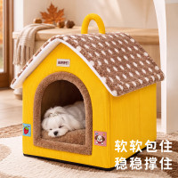 秋冬季狗狗燈芯絨手提窩貓窩中小型犬矇古包狗窩寵物封閉式加厚窩