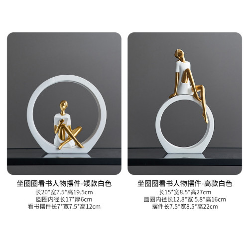 哇屋原創設計現代人物擺件樣板房裝飾品藝術客廳家居玄關電視櫃女