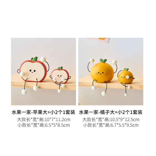 哇屋原創設計可愛吊腳娃娃親子桌面擺件辦公桌一對裝飾品家居書房