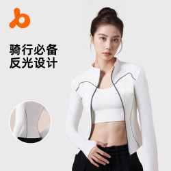 聚衣堂瑜伽服蜜桃線感反光外套修身立領外穿健身外套女