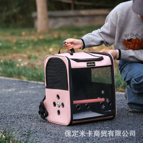 小太陽虎皮鸚鵡包鸚鵡籠雙肩外出可攜式鳥包透氣雙肩鸚鵡包玄鳳虎皮