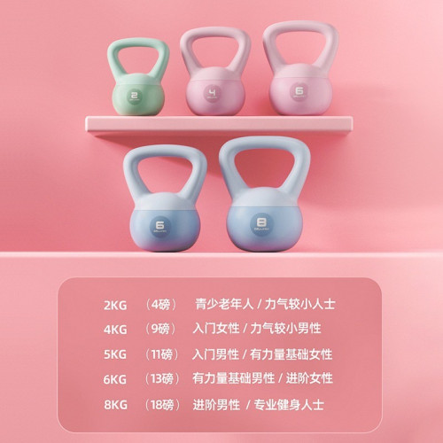軟壺鈴女士健身家用練翹臀男士啞鈴實心鑄鐵提壺運動器材