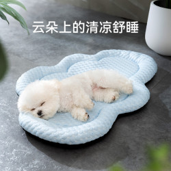 春夏季狗狗雲朵造型3D涼感墊子清涼貓窩狗窩小型犬寵物透氣圍擋窩
